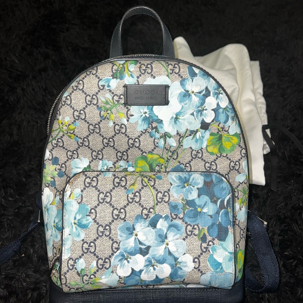 Gucci Floral Blue Backpack